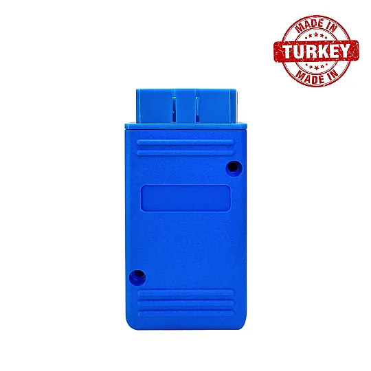 موصل OBD2 ذكر + علبة غلاف زرقاء