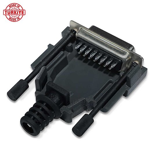 غطاء D-Sub 15 سن (Backshell) - أسود - 11