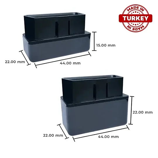 موصل ذكر OBD2 ذو 16 سنًا + غلاف/علبة صغيرة للحماية - 44×22 مم - أحمر - 6