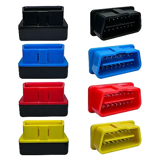 موصل OBD2 ذكر 16 سنًا + غلاف علبة فائقة الصغر - 44×15 مم - أسود - 7