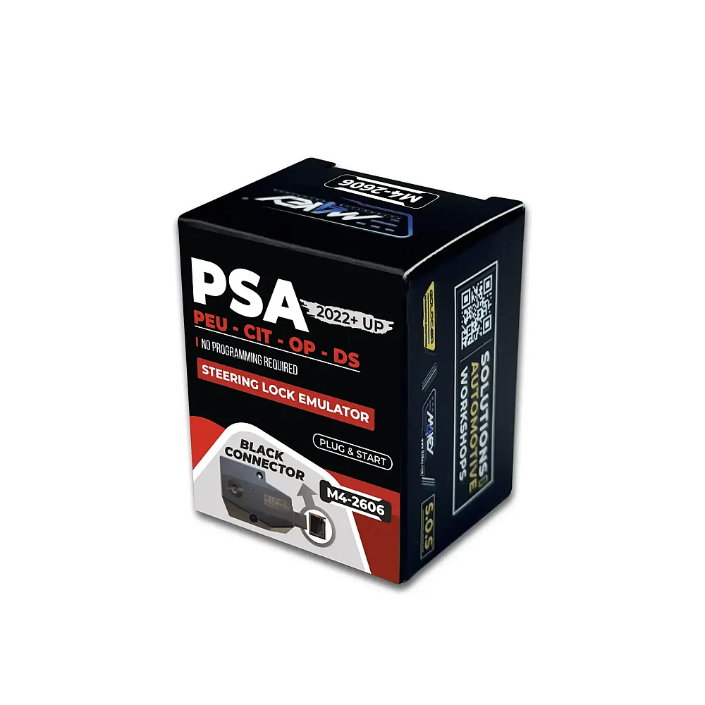 محاكي قفل عمود التوجيه PSA Peugeot Citroen Opel 2022 فأعلى (موصل أسود) - 6