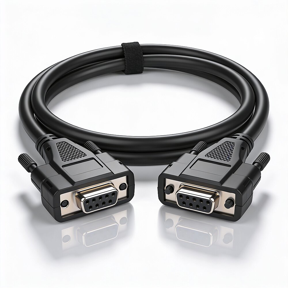 كابل RS232 ذو 9 سنون (أنثى إلى أنثى) - 1