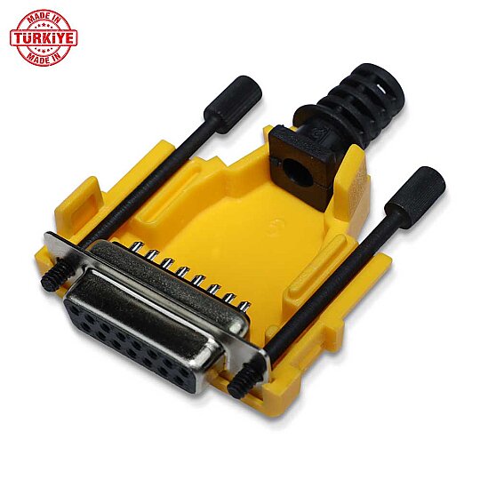 Cubierta D-Sub de 15 pines (Backshell) - Amarillo - 12