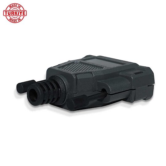 Cubierta D-Sub de 15 pines (Backshell) - Negro - 16