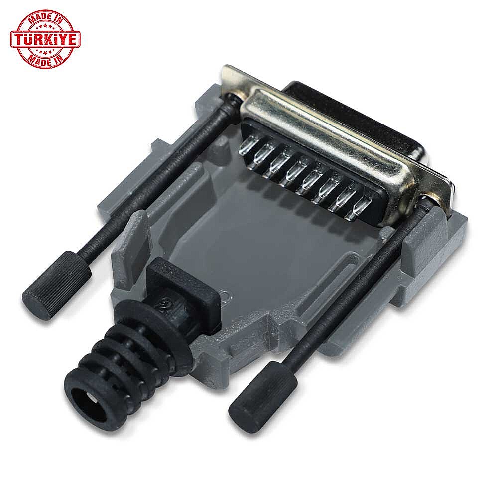 Cubierta D-Sub de 15 pines (Backshell) - Negro - 72