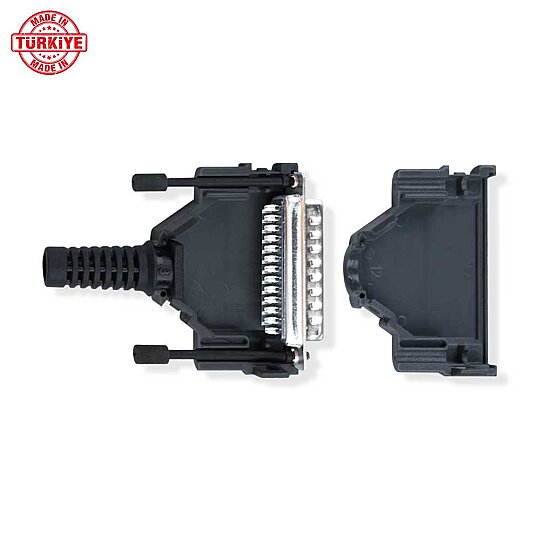 Calotta per connettore D-Sub 25 pin – Nera