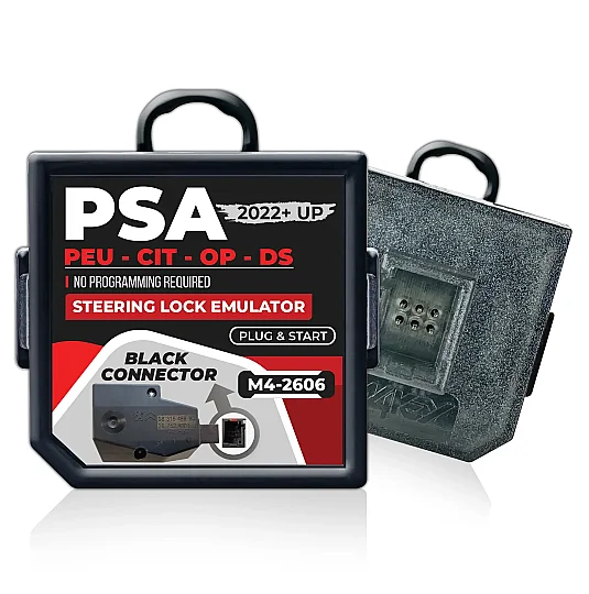 Emulatore simulatore del blocco elettronico dello sterzo per PSA, Peugeot, Citroën e Opel dal 2022 in poi (connettore nero)